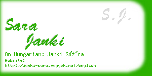 sara janki business card